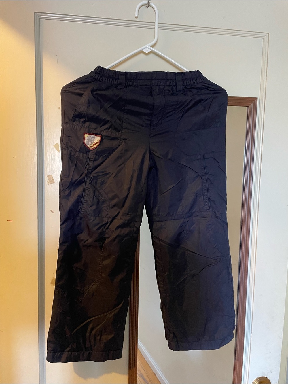 Kids Black Casual Cargo Pants - Elastic Waist